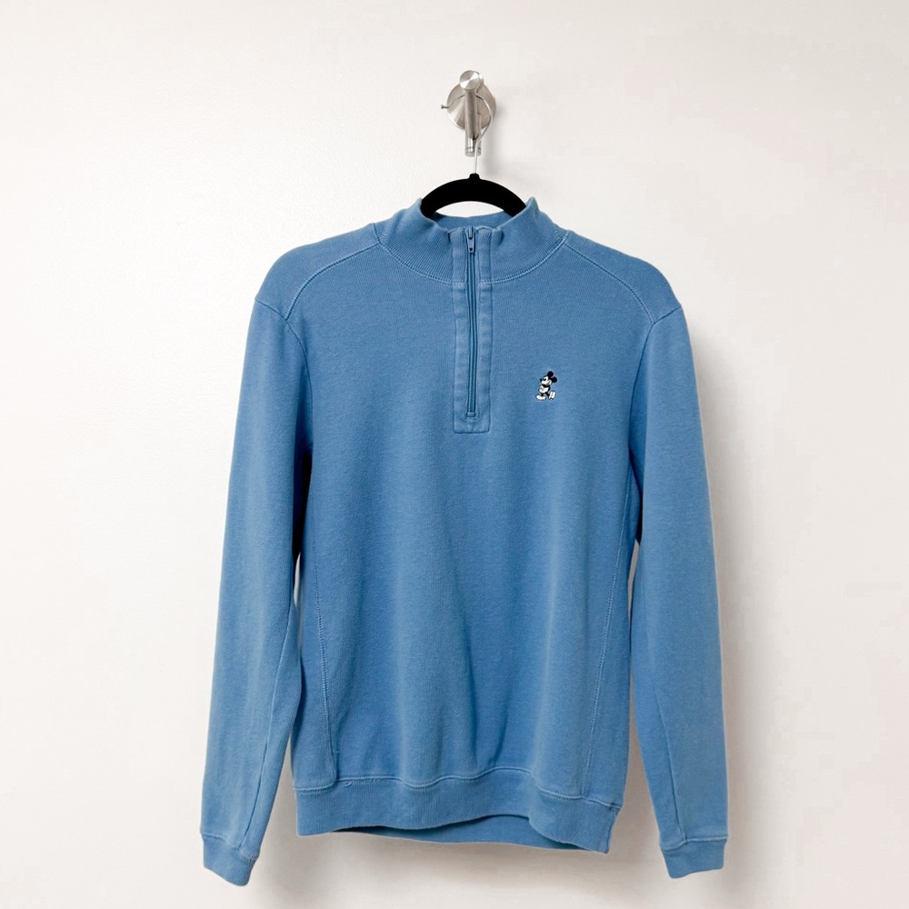 Disney Parks Walt‎ Disney World Embroidered Mickey Mouse Pullover Blue Small